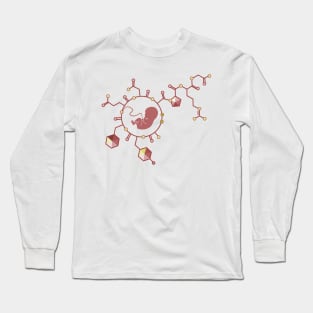 Oxytocin hormone molecule and baby Long Sleeve T-Shirt